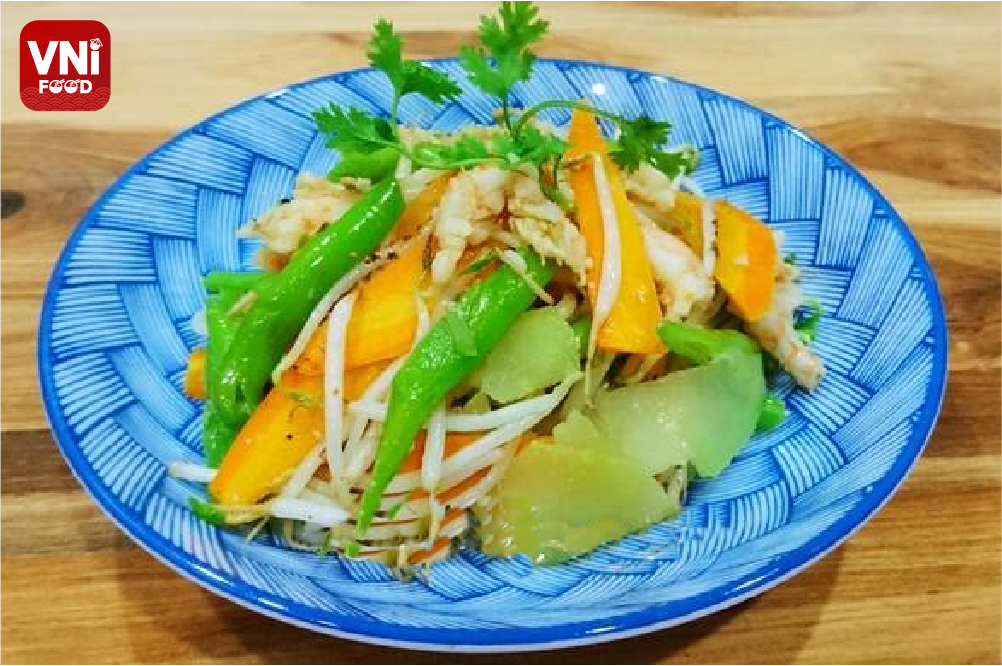 STIR-FRIED MIXED VEGETABLES WITH SHRIMP - VniFood