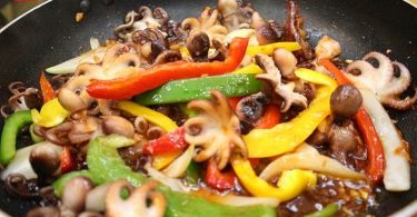 sweet and sour stir-fried octopus