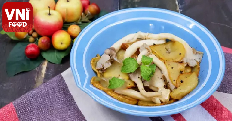 VEGAN STIR-FRIED POTATO WITH MUSHROOM - VniFood