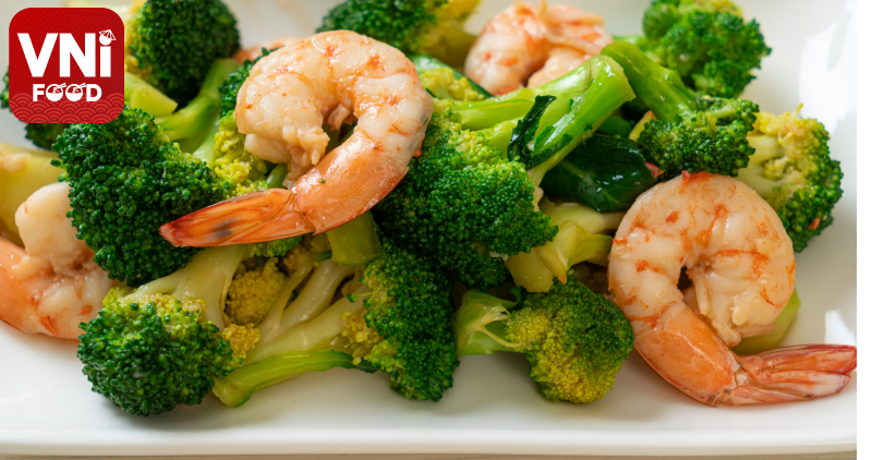 STIR-FRIED BROCCOLI WITH SHRIMP - VniFood