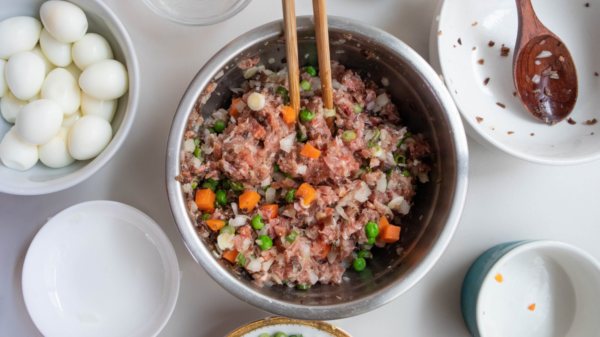 Preparing the Filling for banh bao